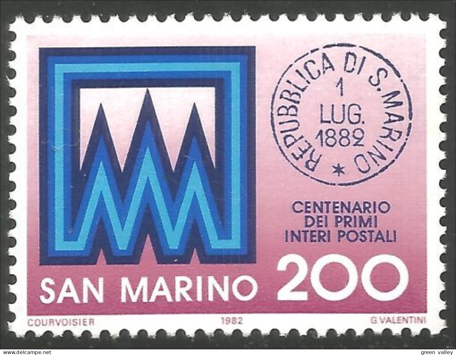 786 San Marino Centenaire Entier Postal Stationery Centenary MNH ** Neuf SC (SAN-79a) - Neufs