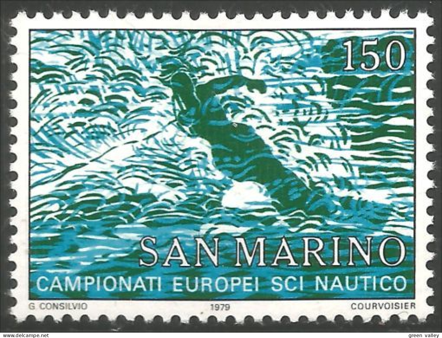 786 San Marino Waterskiing Ski Nautique MNH ** Neuf SC (SAN-71a) - Unused Stamps