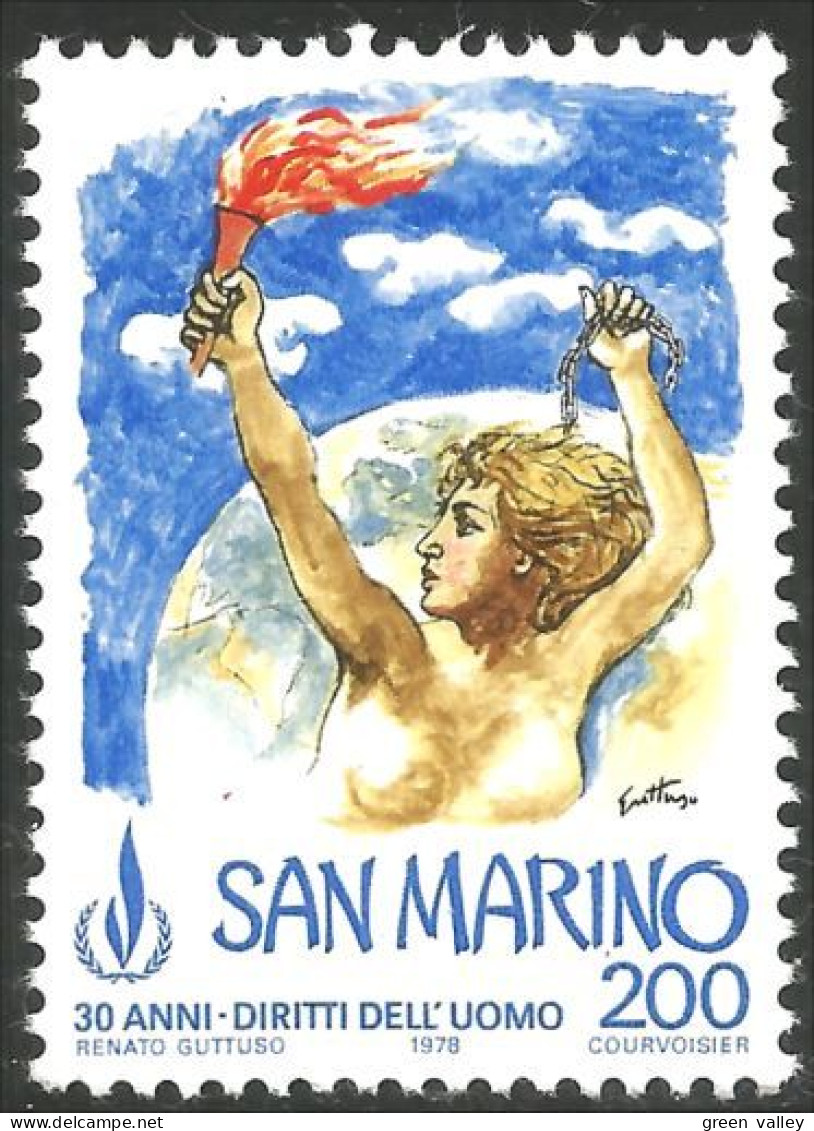 786 San Marino Human Rights Declaration Droits Homme MNH ** Neuf SC (SAN-67a) - Ungebraucht