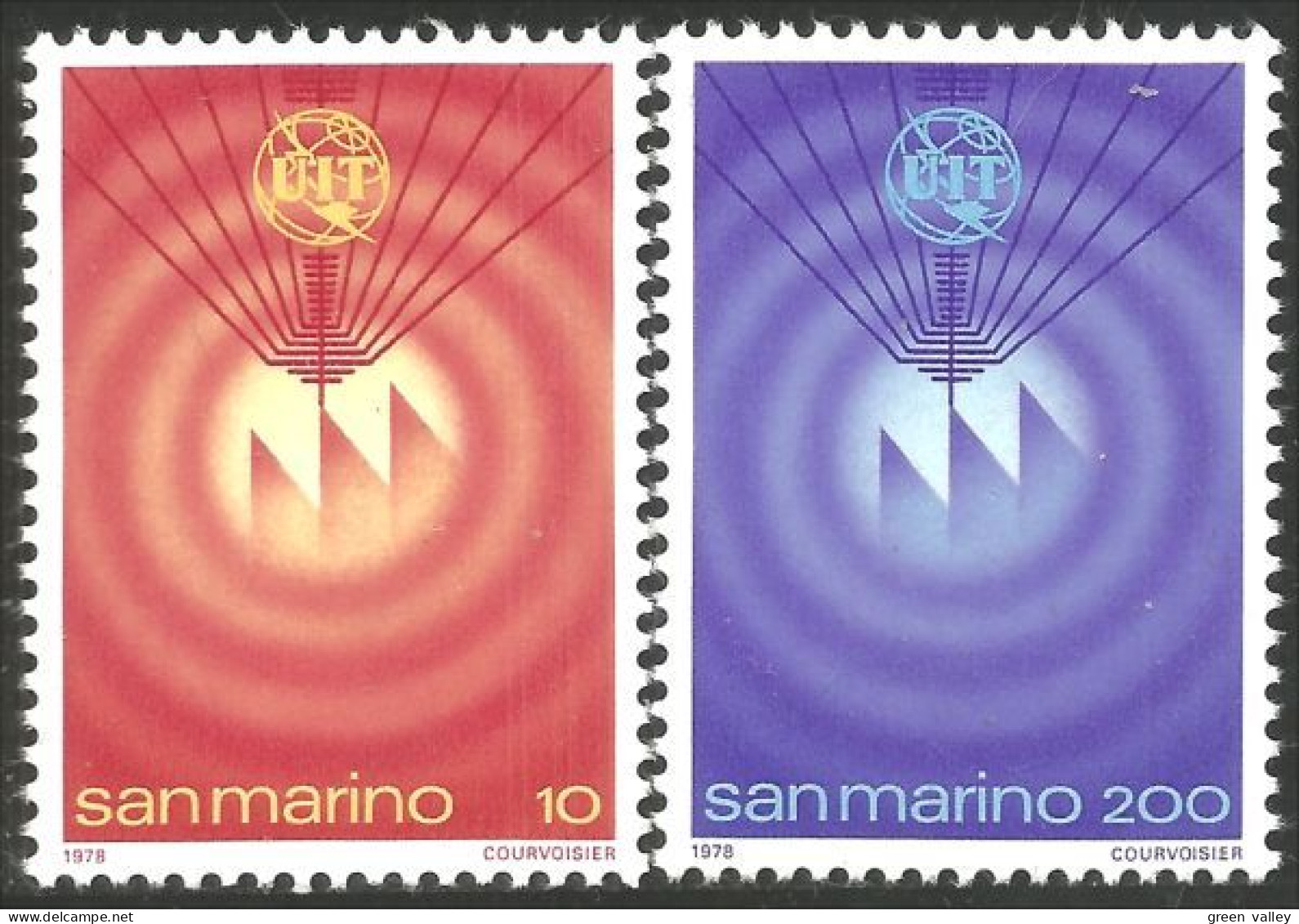 786 San Marino ITU UIT Telecommunications Ondes Radio Waves MNH ** Neuf SC (SAN-66b) - Telecom