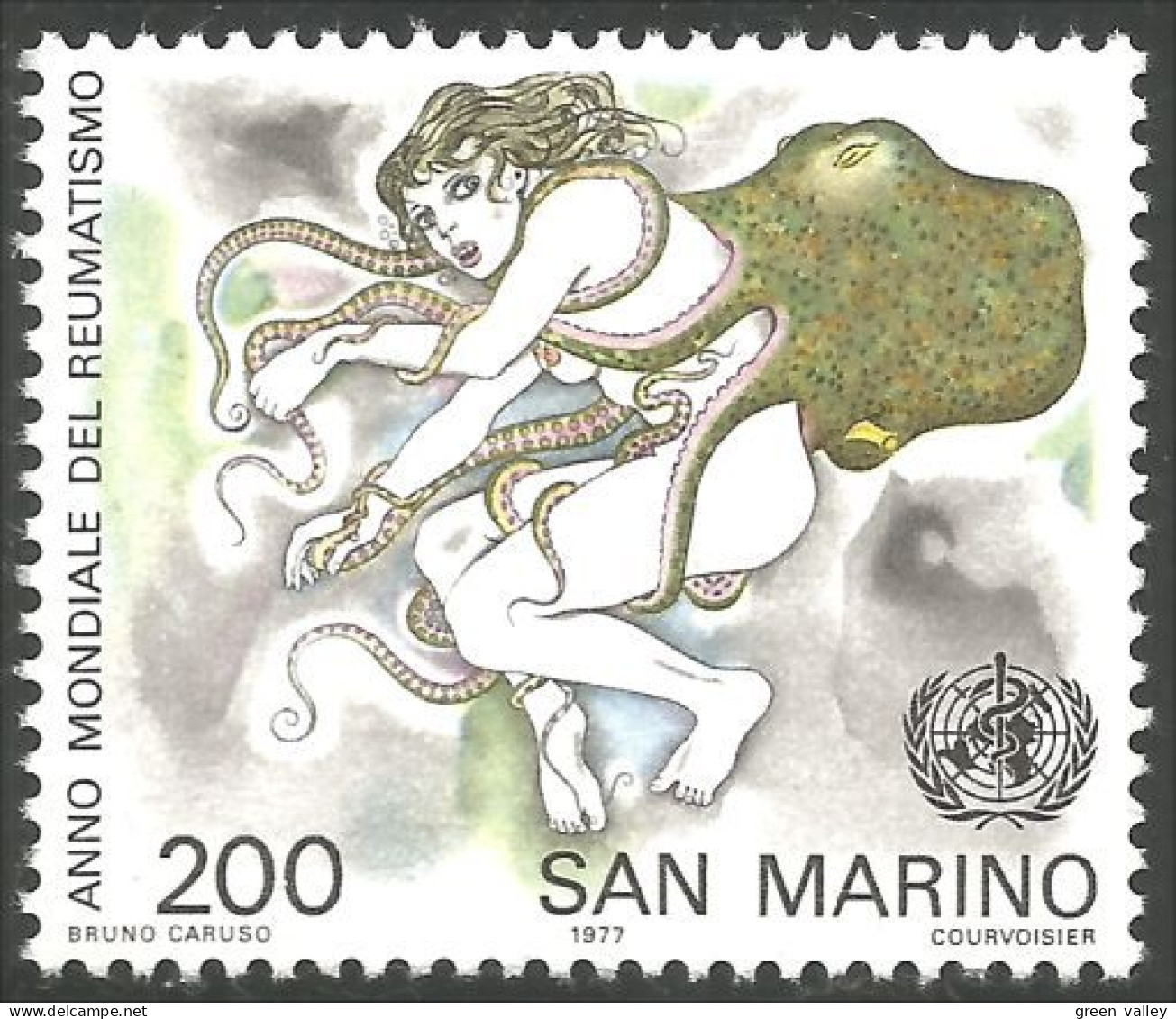 786 San Marino Rhumatisme Rheumatism Pieuvre Octopus Reumatismo MNH ** Neuf SC (SAN-63) - Farmacia