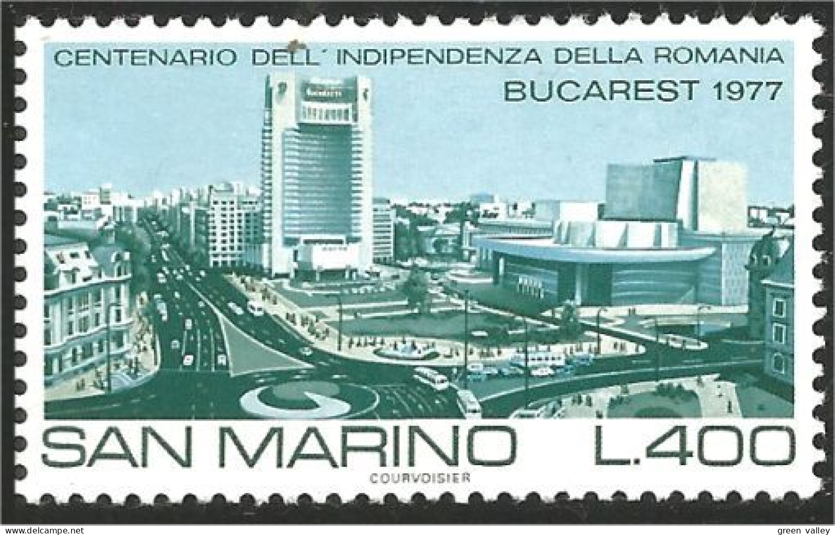 786 San Marino Roumanie Romania Continental Hotel MNH ** Neuf SC (SAN-57b) - Hotels- Horeca