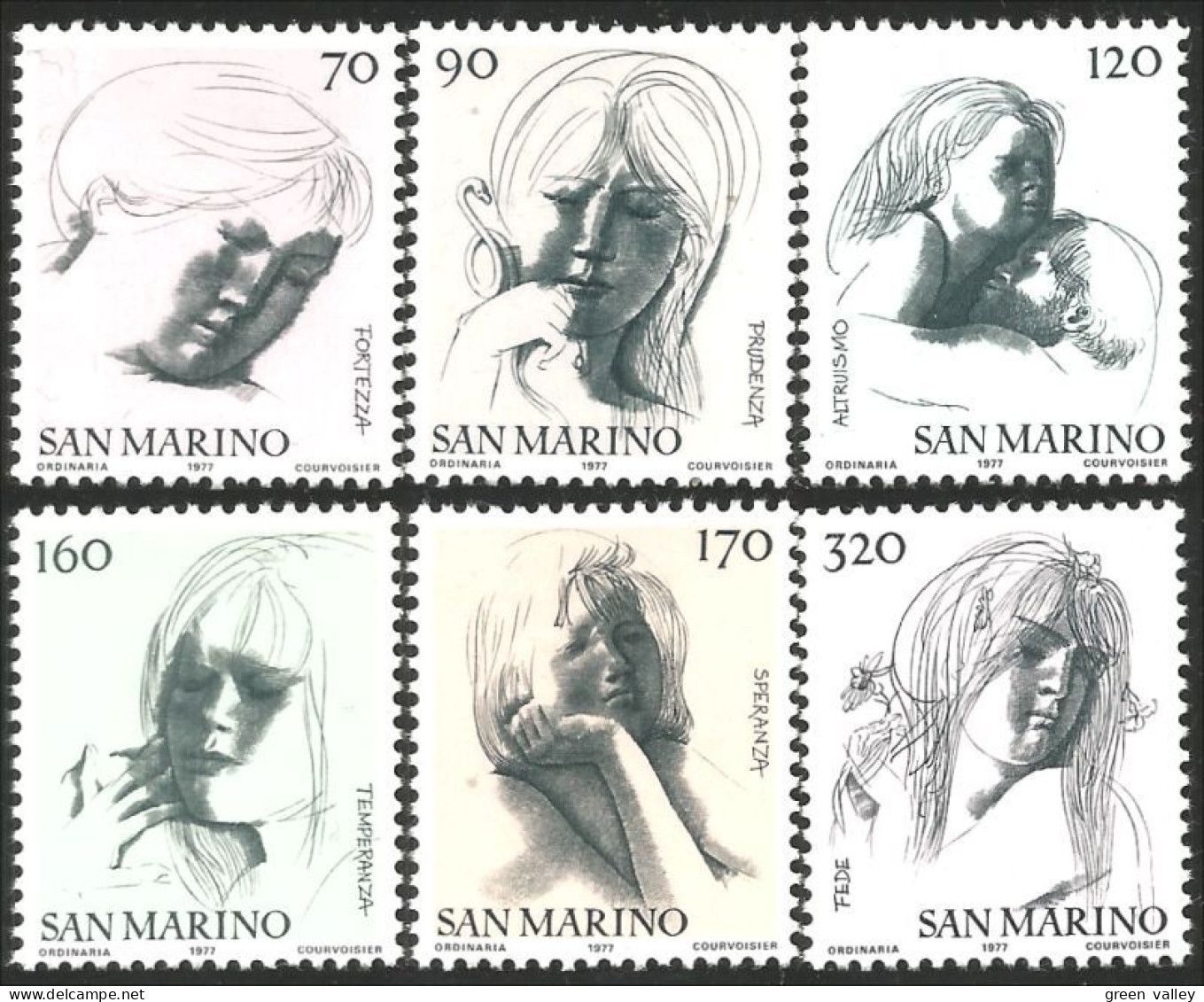 786 San Marino Drawings Dessins Emilio Greco MNH ** Neuf SC (SAN-54a) - Ungebraucht
