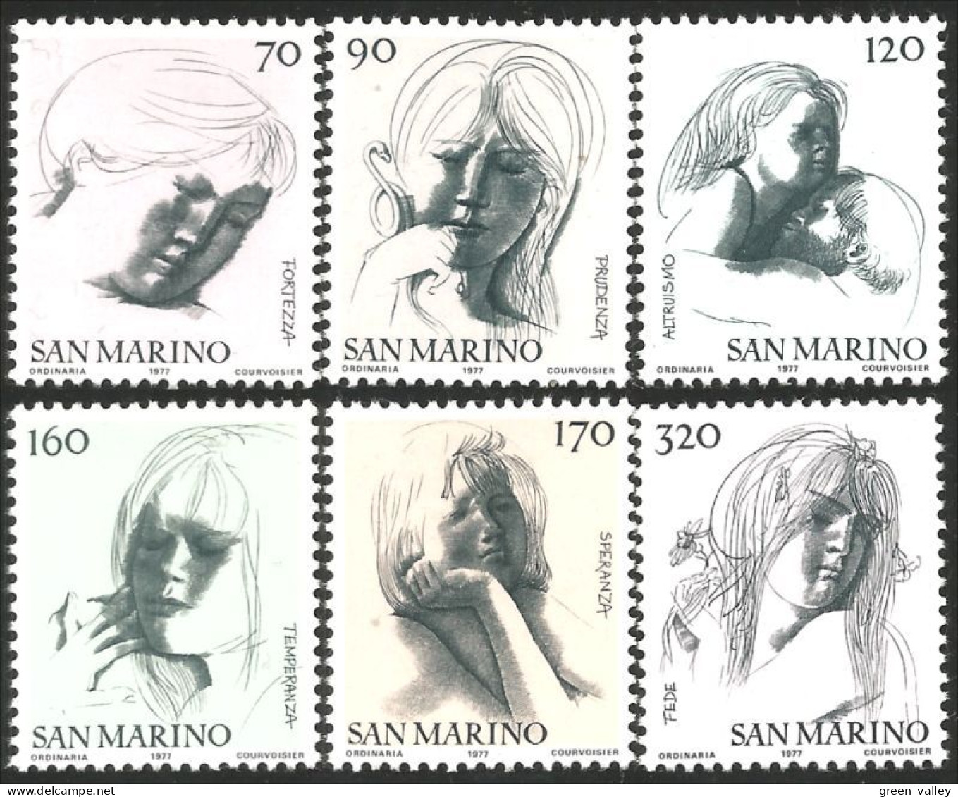 786 San Marino Drawings Dessins Emilio Greco MNH ** Neuf SC (SAN-54a) - Neufs