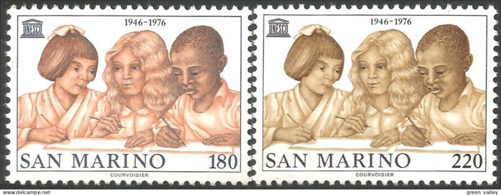 786 San Marino UNESCO Children Enfants MNH ** Neuf SC (SAN-52d) - UNESCO