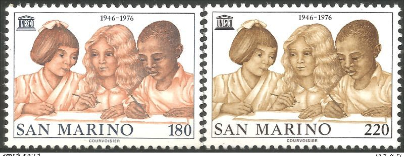 786 San Marino UNESCO Children Enfants MNH ** Neuf SC (SAN-52a) - Ungebraucht