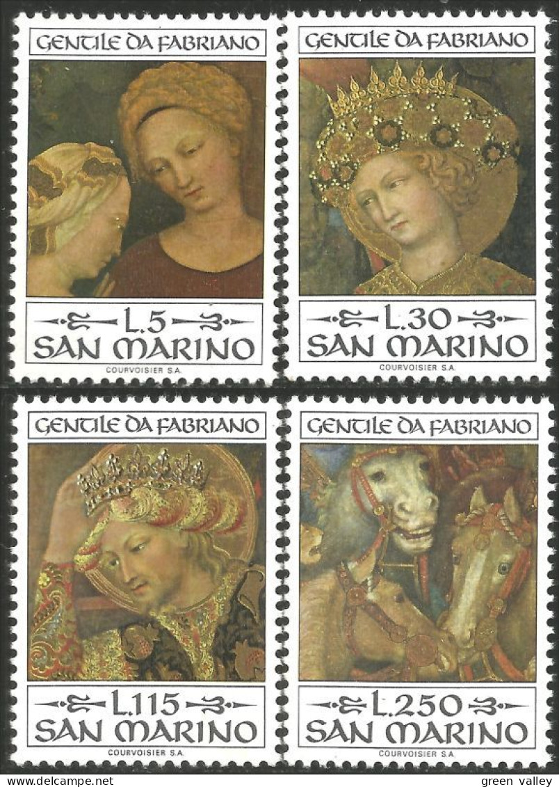 786 San Marino Noel Christmas 1973 Tableau Gentile Fabriano Painting MNH ** Neuf SC (SAN-40c) - Cuadros