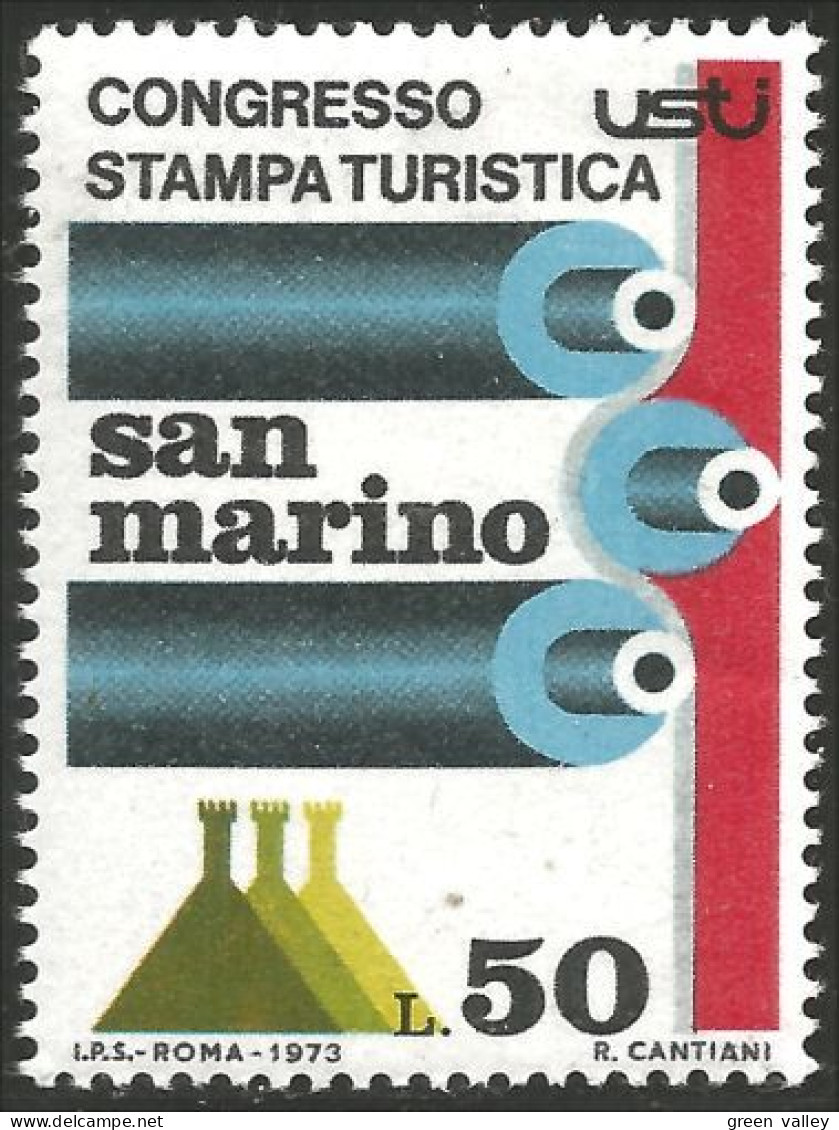786 San Marino Congres Presse Touristique MNH ** Neuf SC (SAN-38b) - Otros & Sin Clasificación