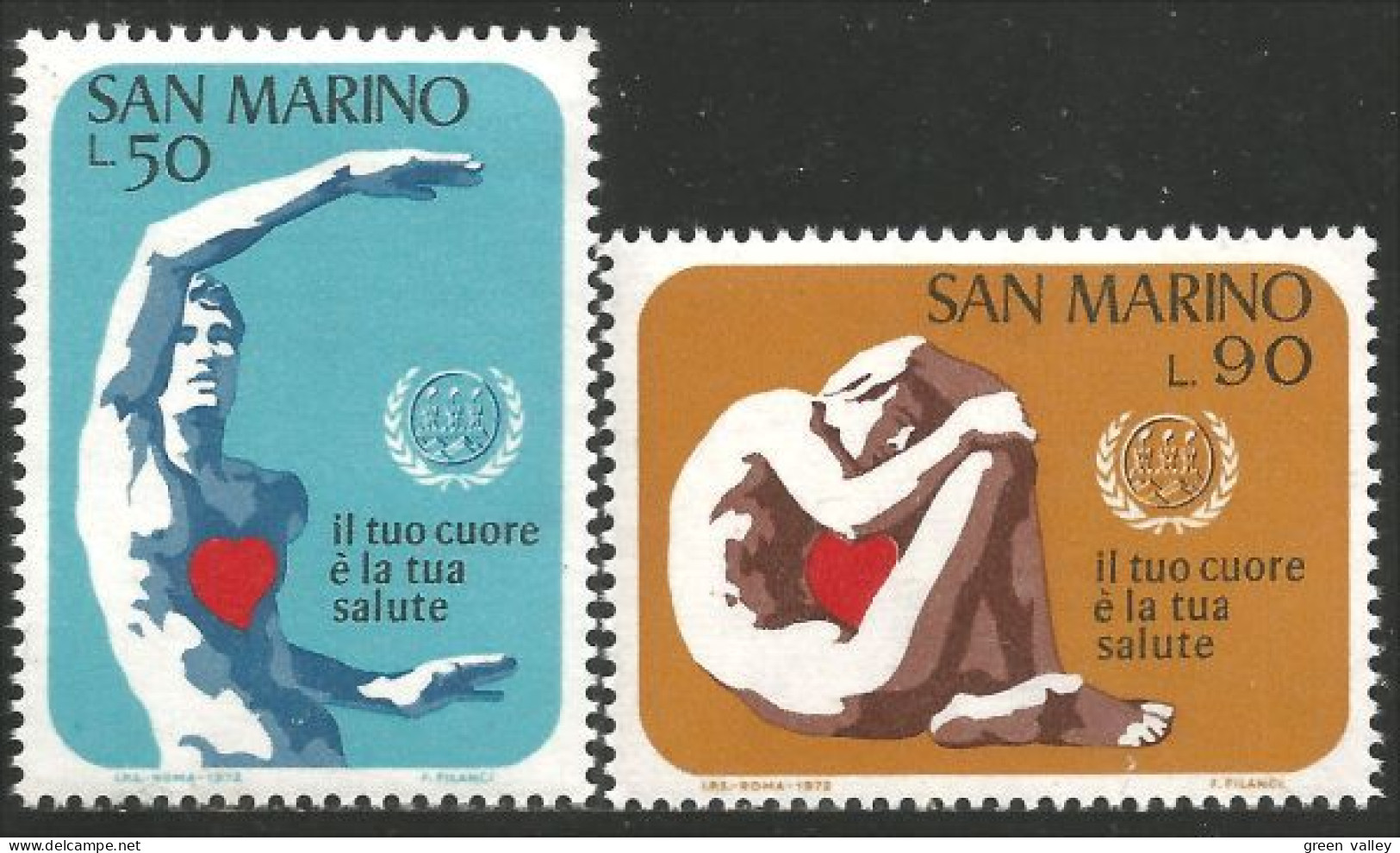 786 San Marino Maladies Coeur Heart Diseases MNH ** Neuf SC (SAN-35a) - Ungebraucht