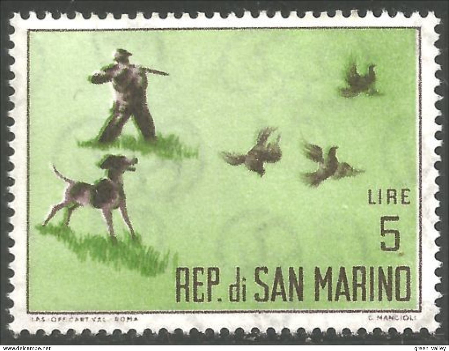 786 San Marino Chasse Perdrix Partridge Hunt Dog Chien MLH * Neuf Légère (SAN-31) - Tir (Armes)