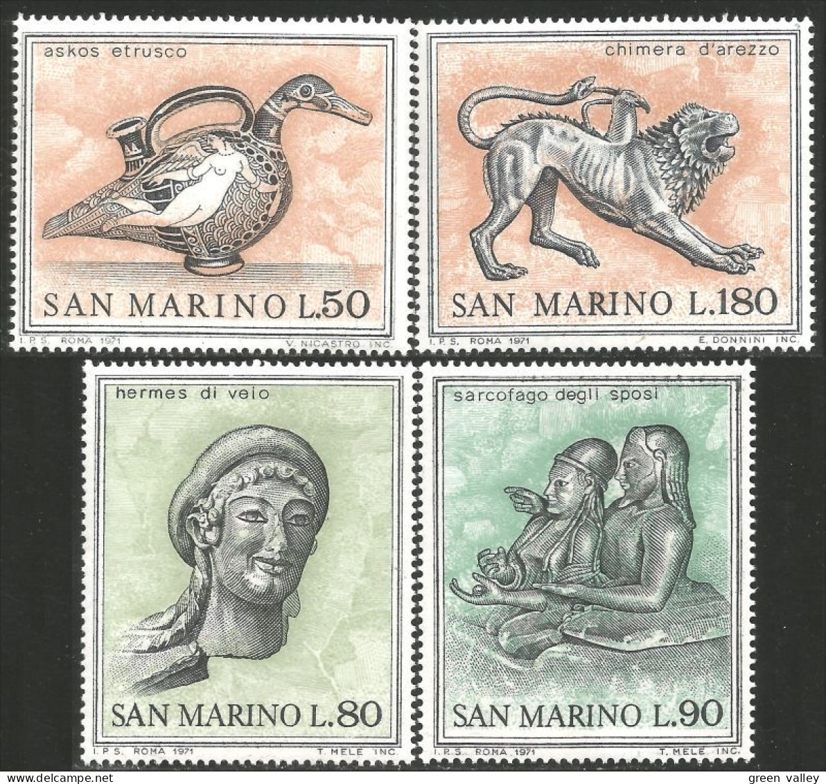 786 San Marino Etruscan Art Mercure Mercury MNH ** Neuf SC (SAN-34a) - Ongebruikt