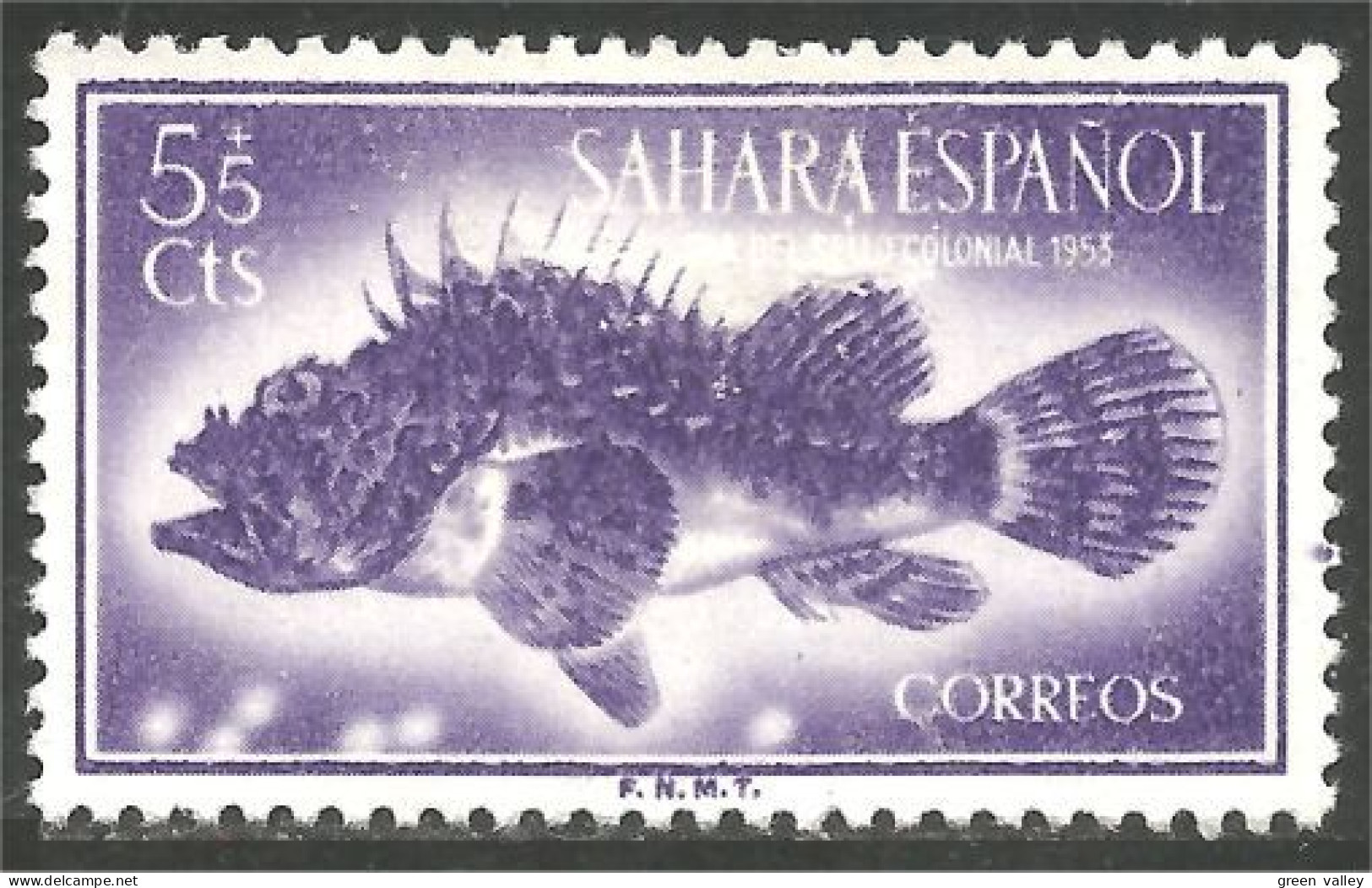 780 Sahara Poisson Fish Fisch Pesce No Gum (SAH-23a) - Fishes