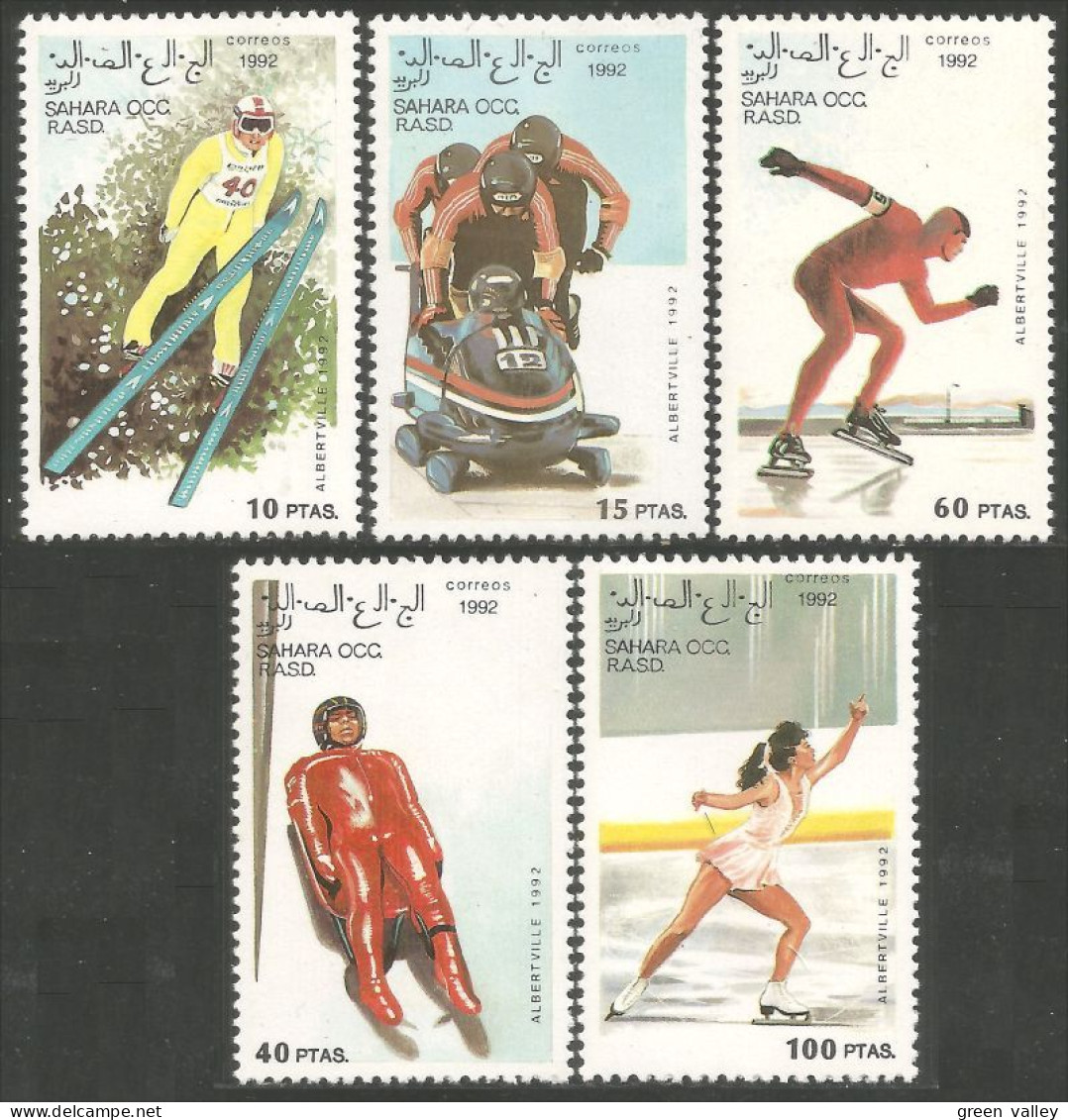 780 Sahara Bobsleigh Ski Figure Skating Patinage MNH ** Neuf SC (SAH-17) - Invierno