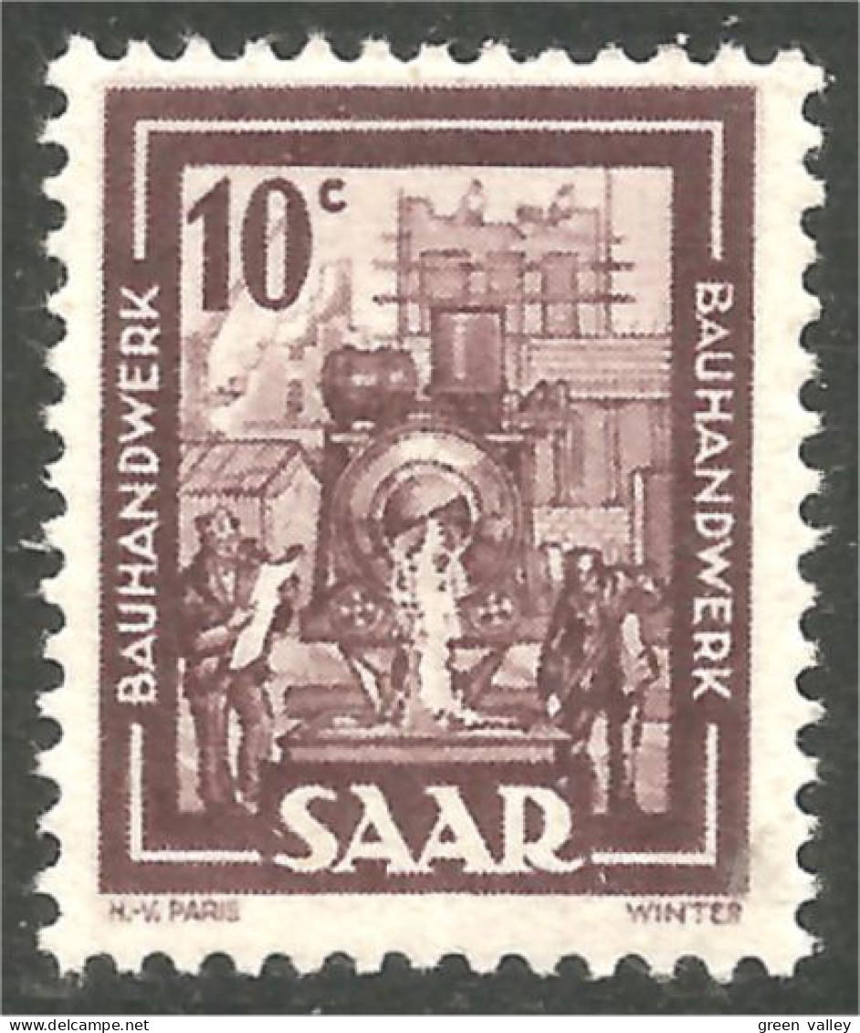 779 Sarre 1949 Construction Building Houses MH * Neuf (SAA-98b) - Briefmarken