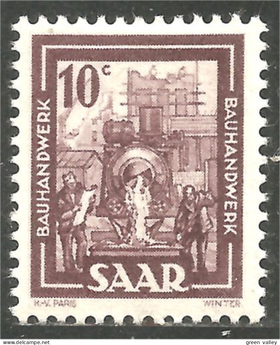 779 Sarre 1949 Construction Building Houses MH * Neuf (SAA-98a) - Briefmarken