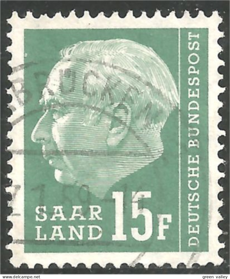 779 Sarre 1957 President Heuss 15F SAARBRUCKEN (SAA-95b) - Usati