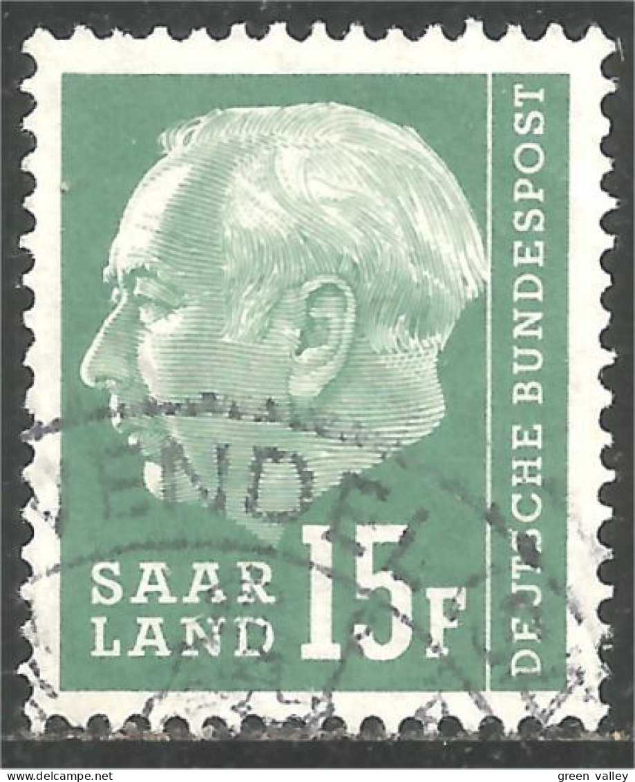 779 Sarre 1957 President Heuss 15F ST WENDEL (SAA-95a) - Usados