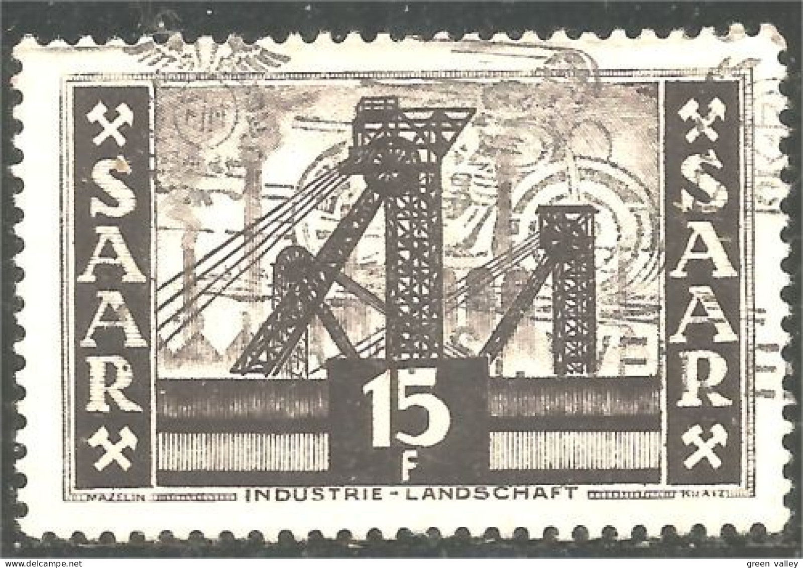 779 Sarre 1952 Puits Mine Pit Tower Mines Coal Charbon Kohl Mining (SAA-93b) - Minerales