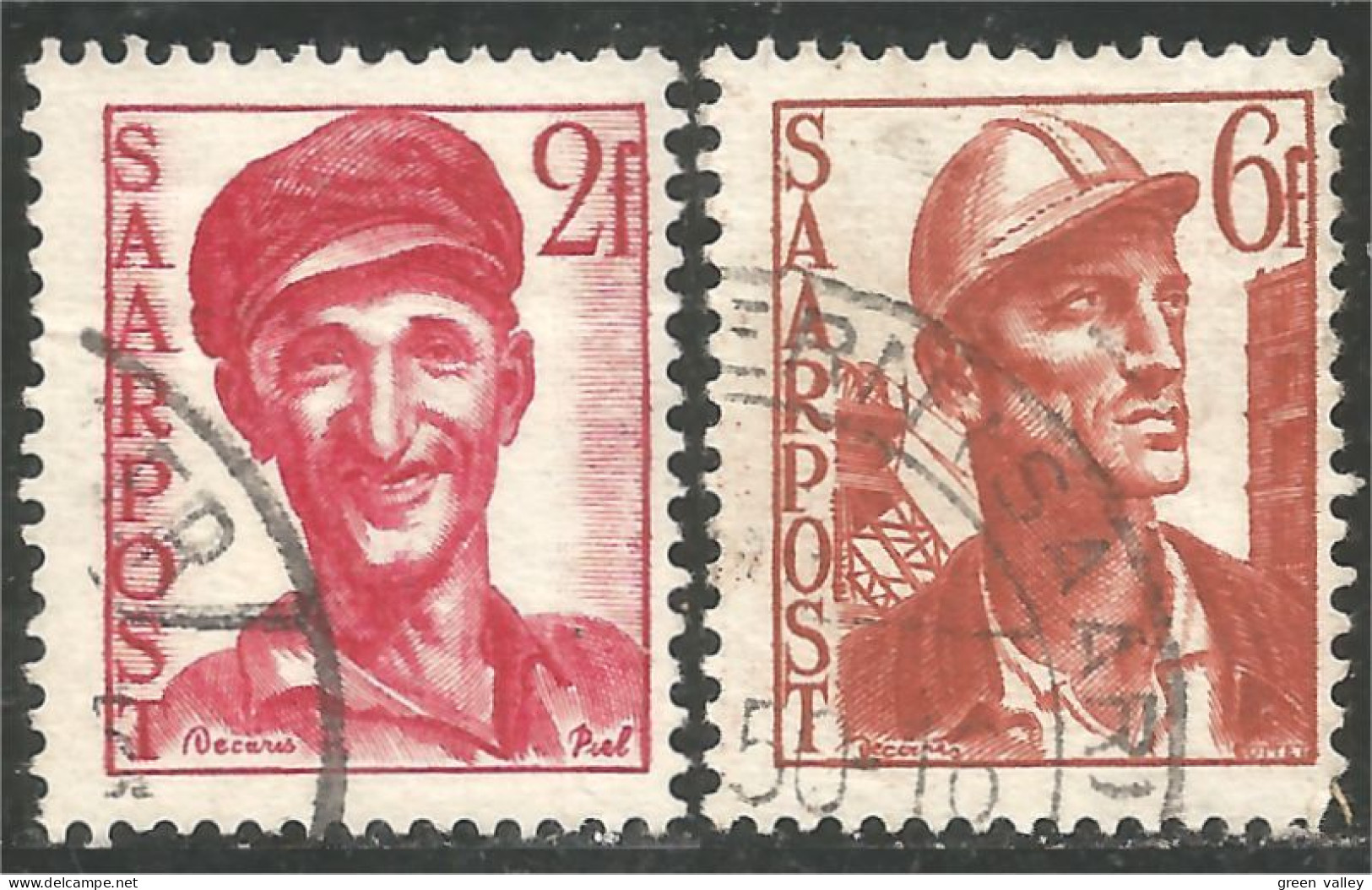 779 Sarre 1948 Ouvrier Worker Miner Mines Mining Charbon Coal (SAA-84a) - Usados