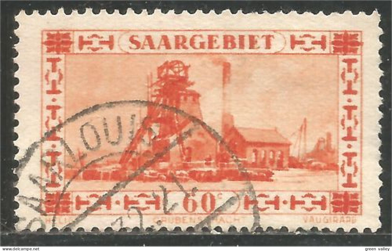 779 Sarre 1930 Puits Mine Pit Tower Mines Coal Charbon Kohl Mining SAARLOUIS (SAA-74c) - Minerals