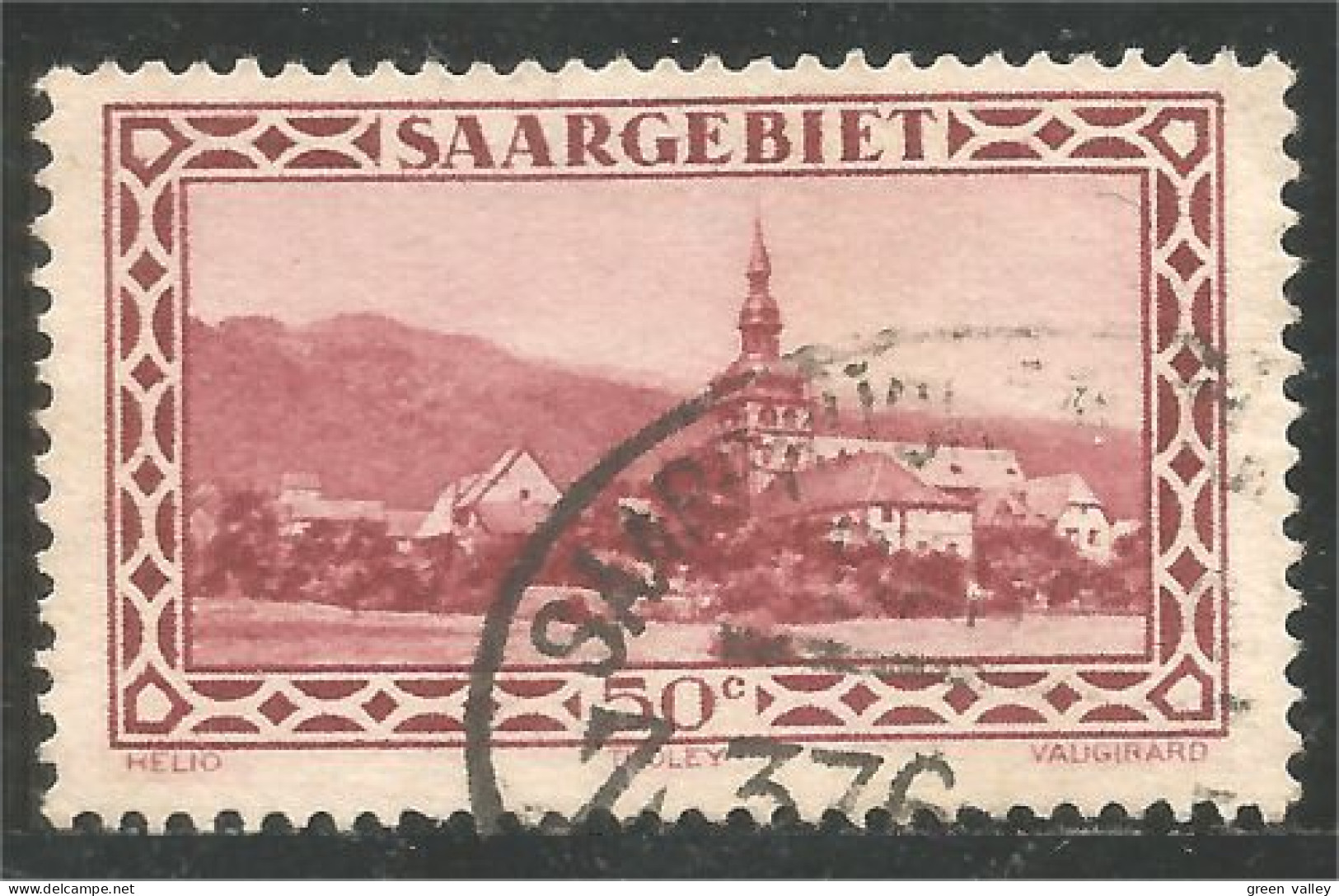 779 Sarre 1921 50c Village Tholey Abbaye Abbey SAARBRUCKEN (SAA-73d) - Gebraucht