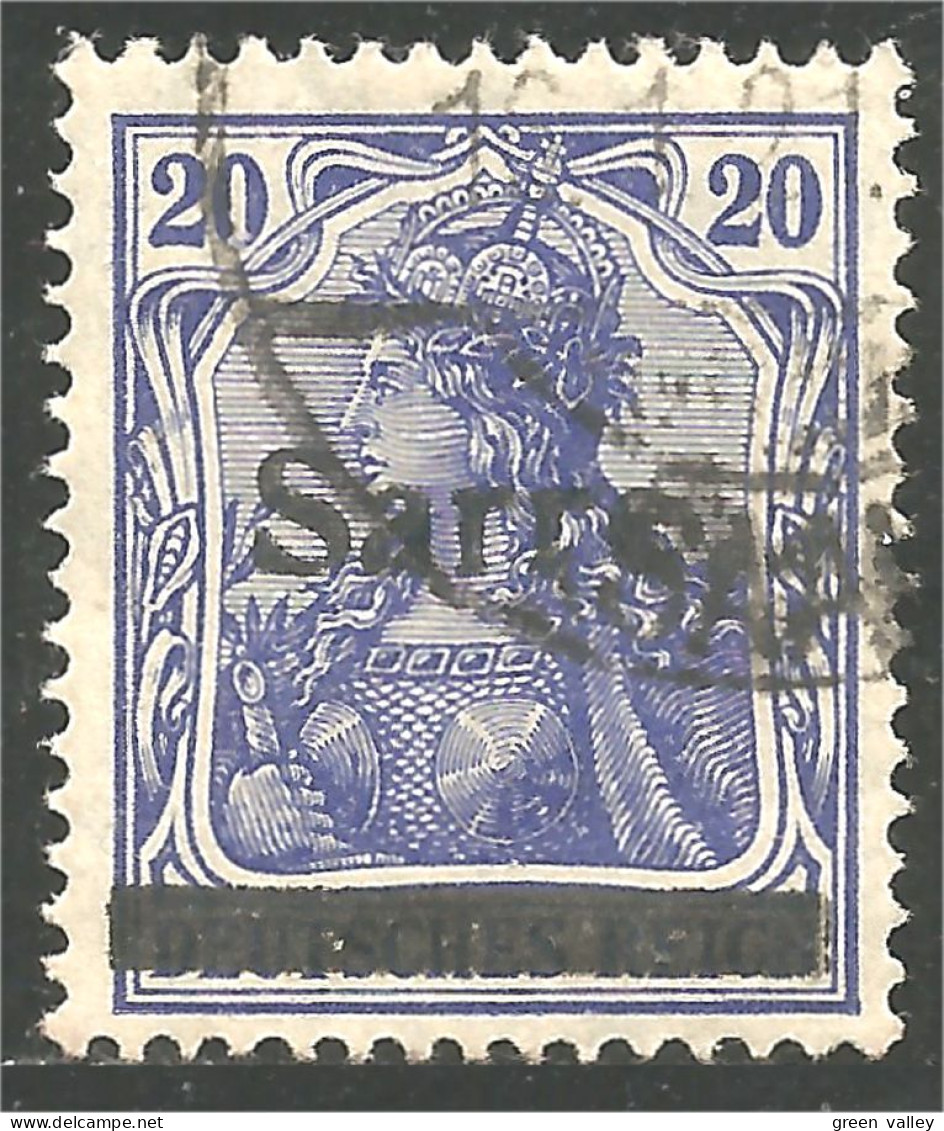 779 Sarre 1920 Occupation Surcharge SARRE 20c Violet (SAA-67) - Usados