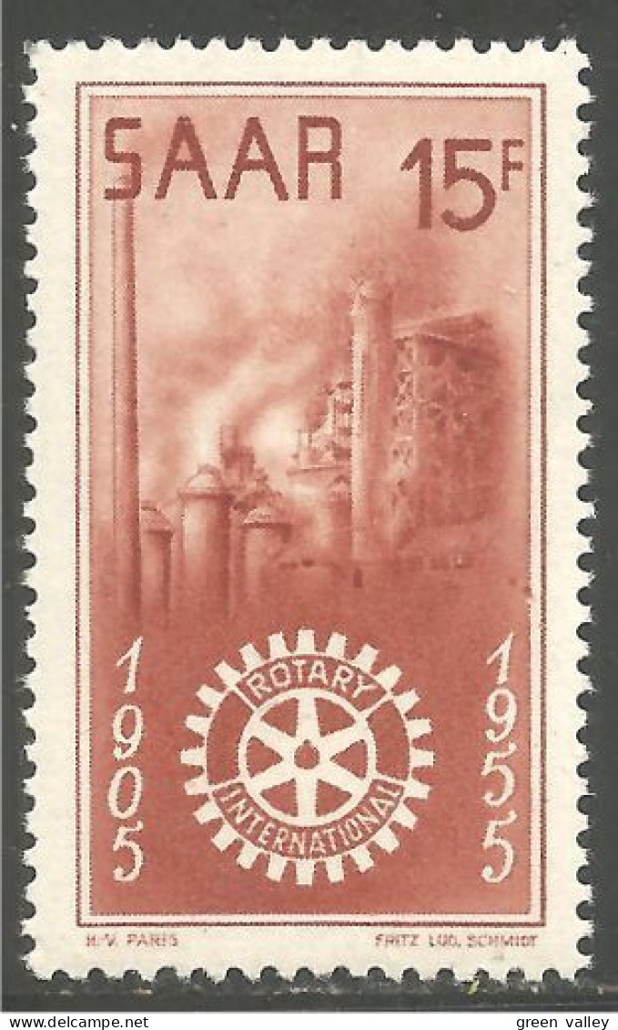 779 Sarre 1955 Mines Miner Mining Rotary Club MNH ** Neuf SC (SAA-61) - Minéraux