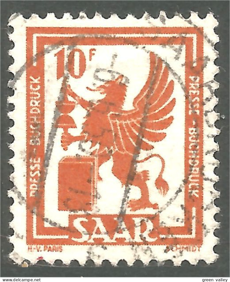 779 Sarre 1949 Printing Emblem Presse Imprimerie (SAA-44) - Usados