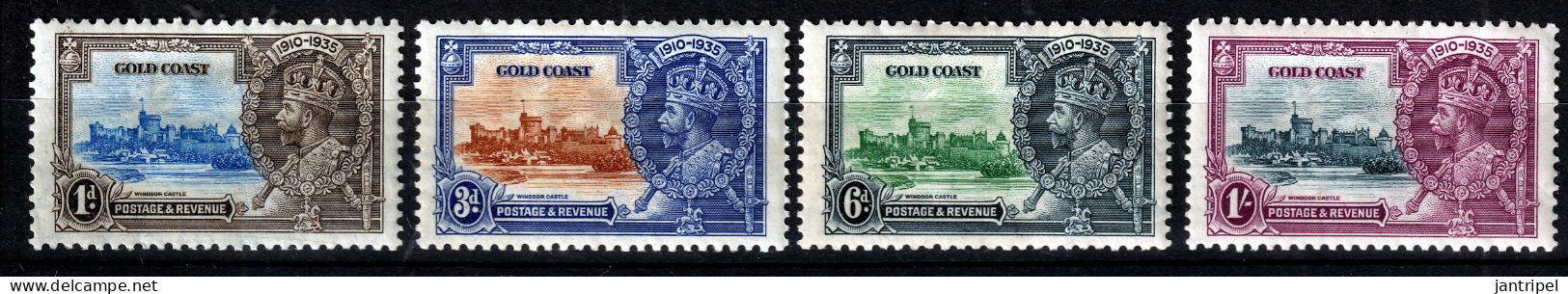 GOLD COAST 1935 SILVER JUBILEE SET MH SMALL HINGEREST - Gold Coast (...-1957)