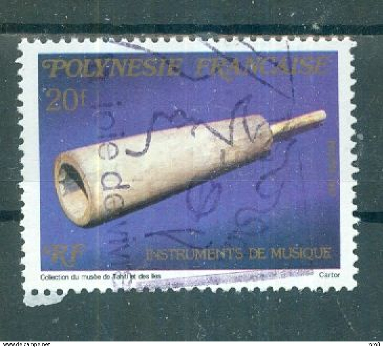 POLYNESIE - N°282 Oblitéré.  - Instruments De Musique Polynésiens. - Used Stamps