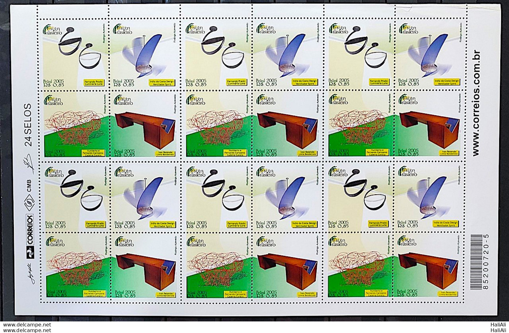 C 2636 Brazil Stamp Design Brazilian 2005 Sheet - Neufs