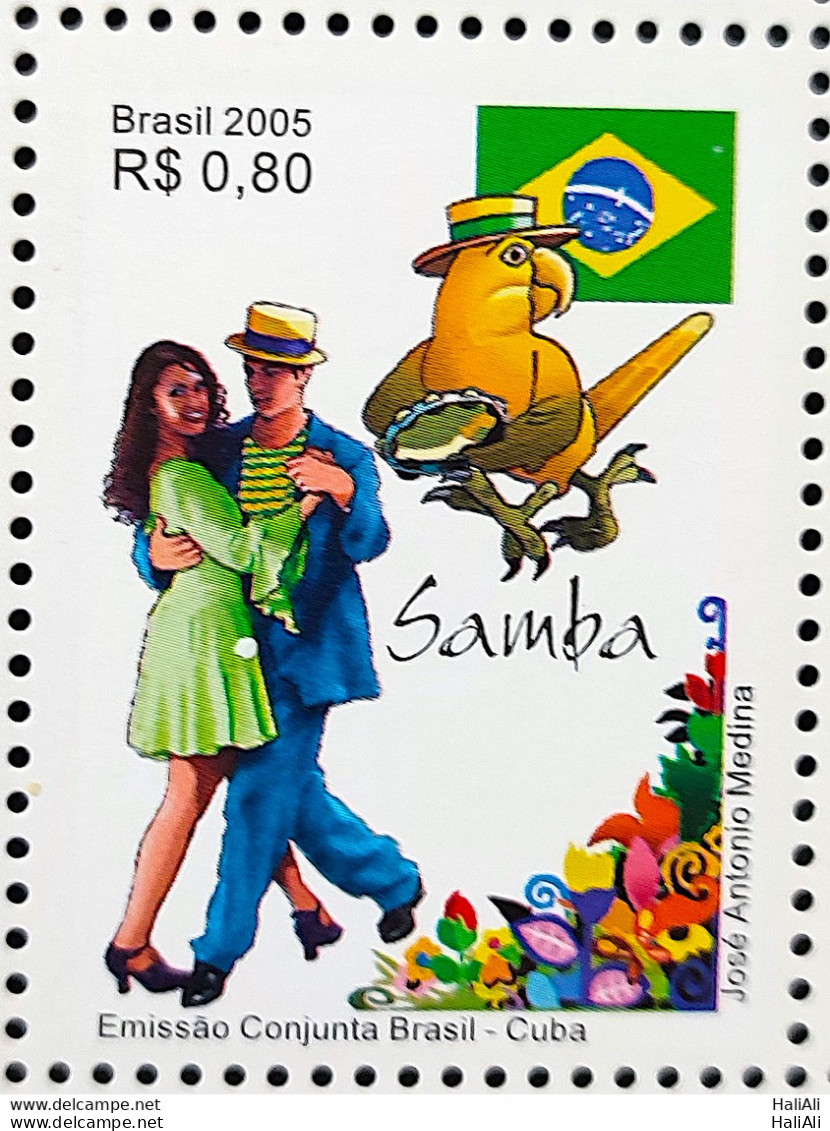 C 2628 Brazil Stamp Joint Cuba Samba Flag Dance Ave 2005 - Neufs