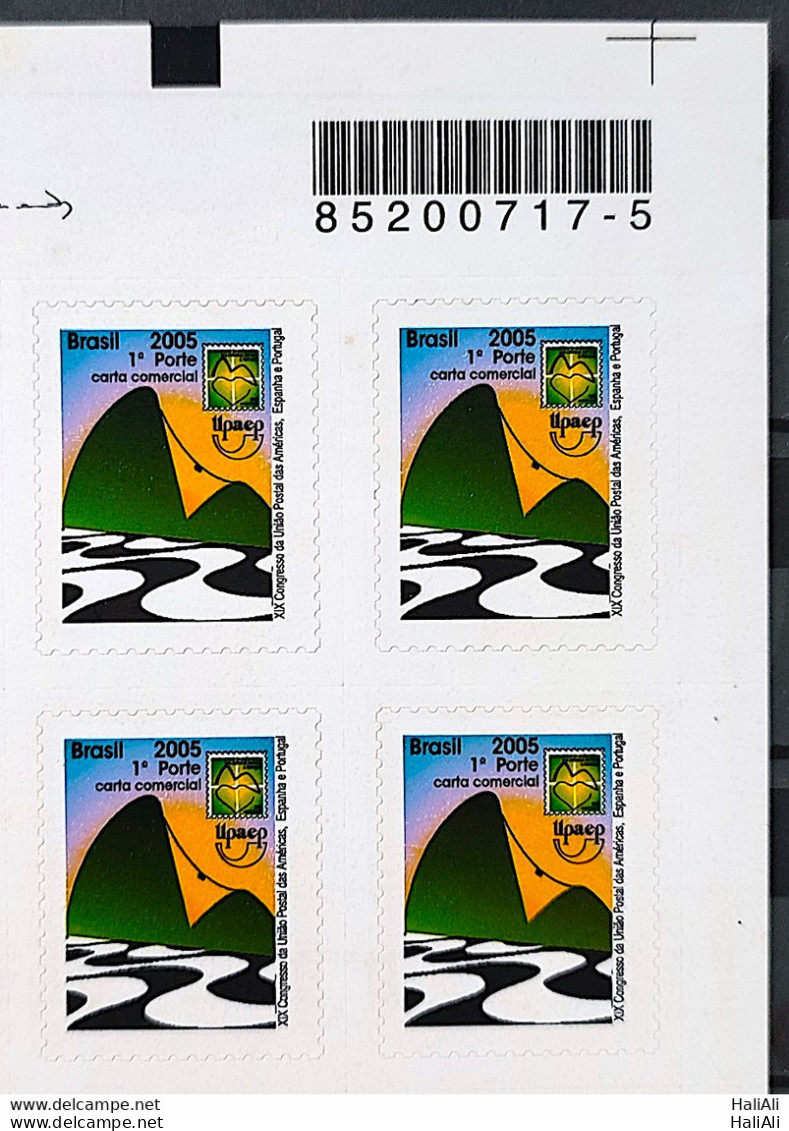 C 2622 Brazil Stamp UPAEP 2005 Block Of 4 Bar Code - Neufs