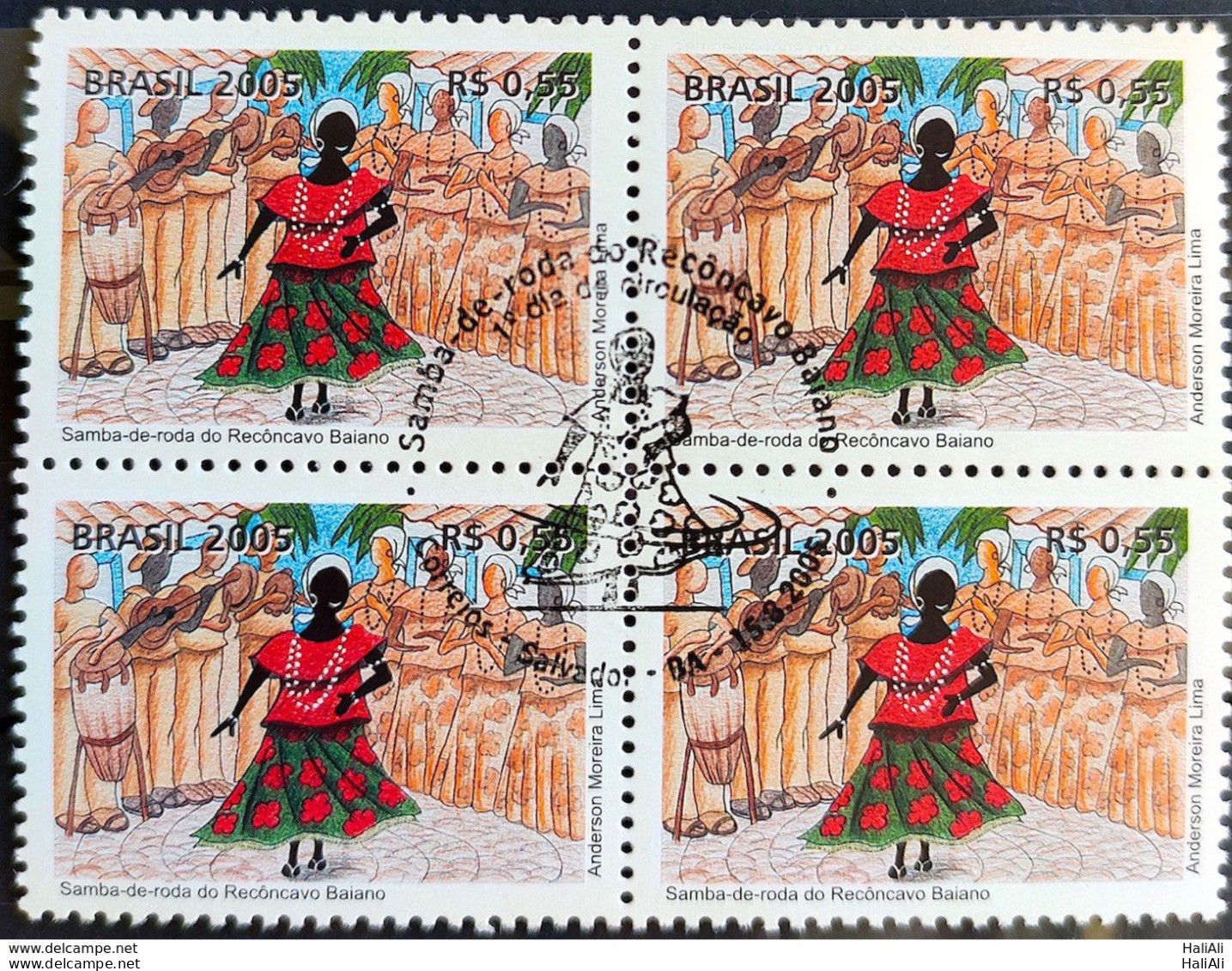 C 2626 Brazil Stamp Roda De Samba Music Dance 2005 Block Of 4 CBC BA Salvador - Neufs