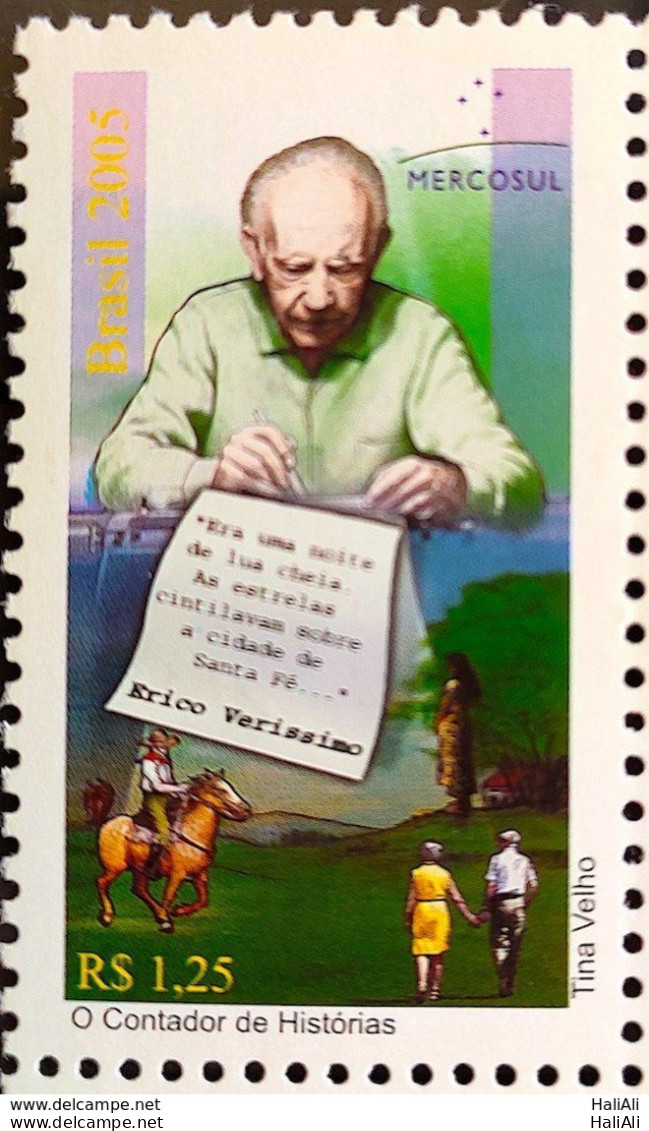 C 2619 Brazil Stamp Érico Veríssimo Mercosul Literature Writer 2005 - Neufs