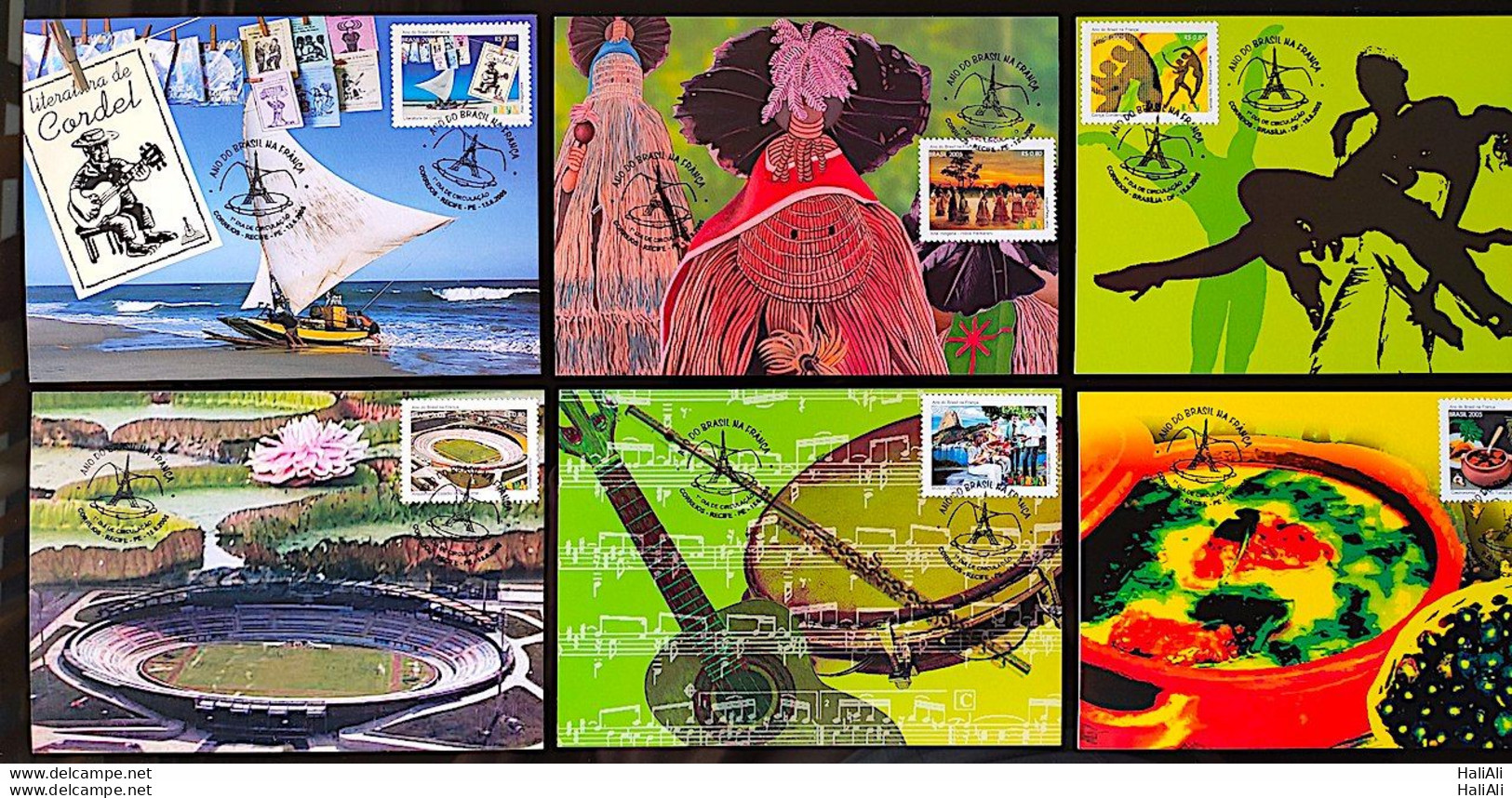 Brazil Maximum Card 2005 Postcard Year Of Brazil In France - Maximumkaarten