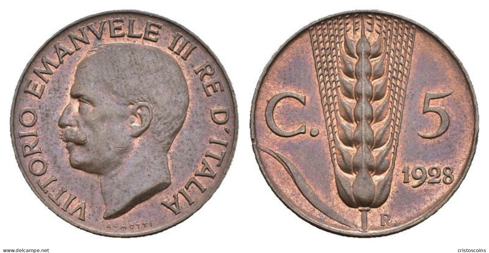 Regno V.Emanuele III  5c.Spiga Gig.274 Rame Rosso SPL+ (V-32 - 1900-1946 : Victor Emmanuel III & Umberto II