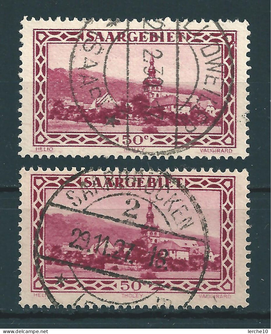 Saar MiNr. 114 I + II  (sab20) - Used Stamps