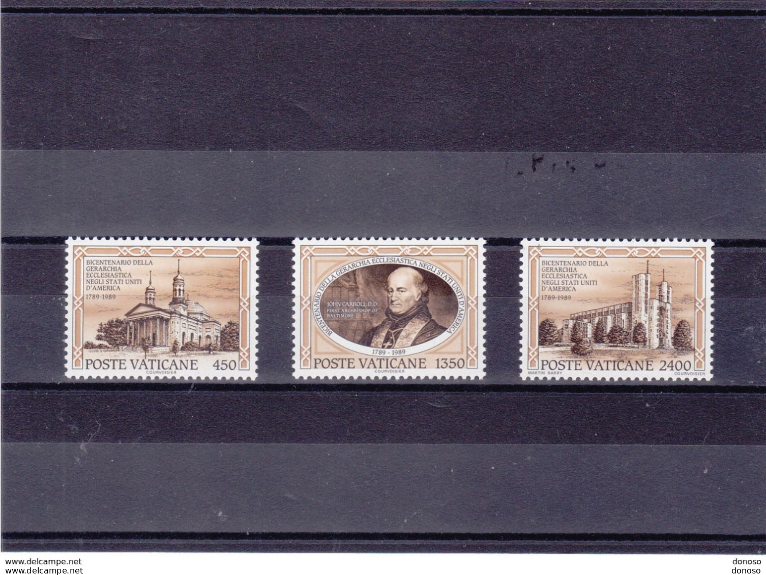 VATICAN 1989 CATHOLICISME AUX USA Yvert 864-866, Michel 993-995 NEUF** MNH Cote 10,50 Euros - Neufs