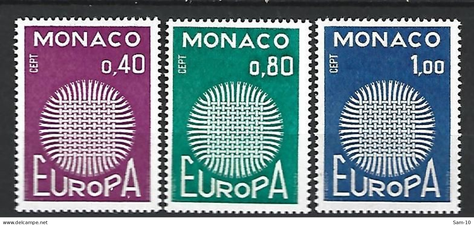 Timbre De Monaco Neuf ** N 819 / 821 - Unused Stamps