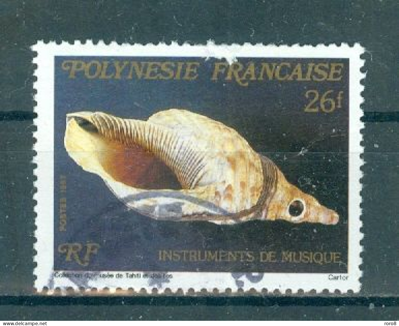 POLYNESIE - N°283 Oblitéré.  - Instruments De Musique Polynésiens. - Used Stamps