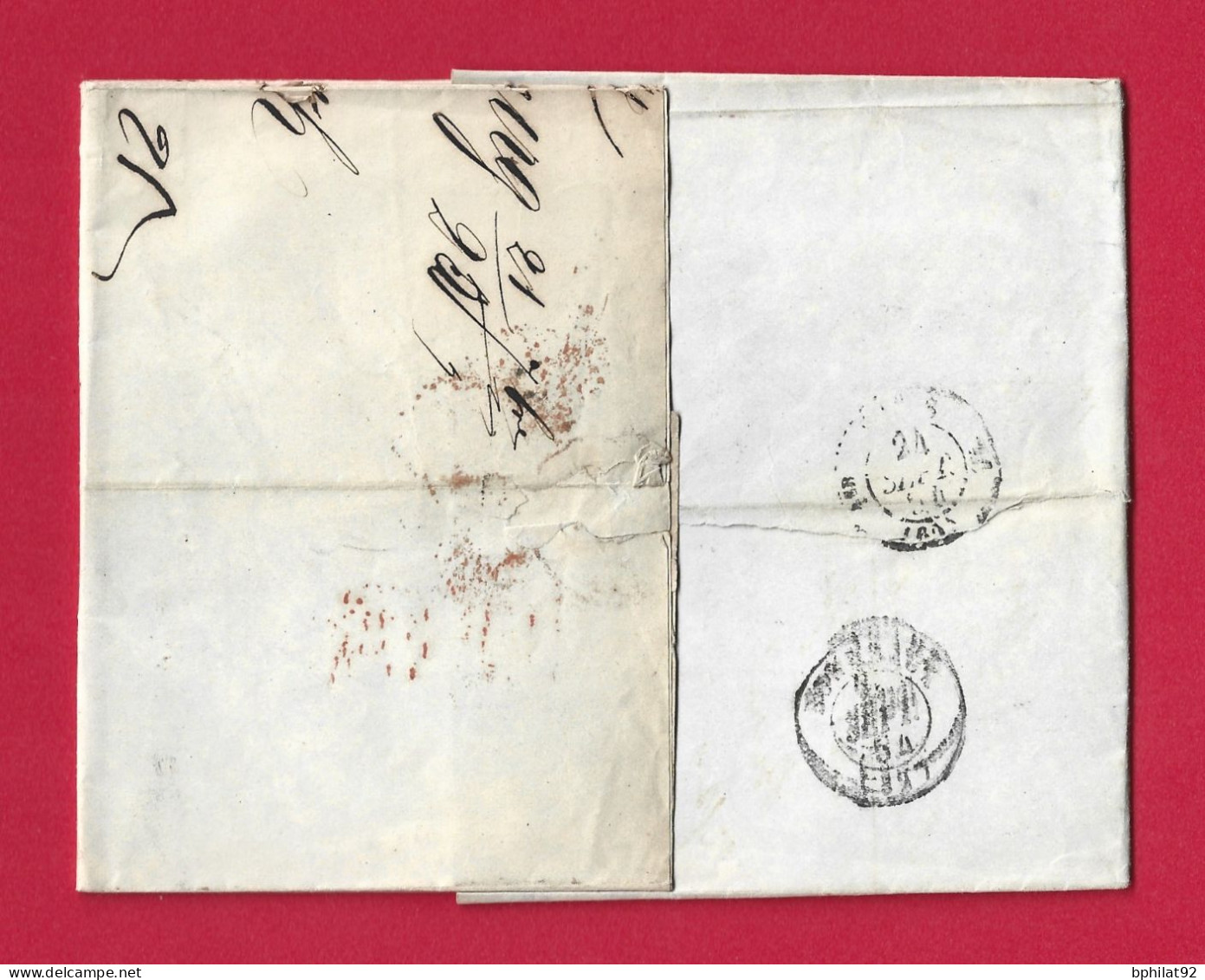 !!! MARQUE D'ENTRÉE PRUSSE PAR VALENCIENNES SUR LETTRE DE MAGDEBOURG DE 1854 - Entry Postmarks