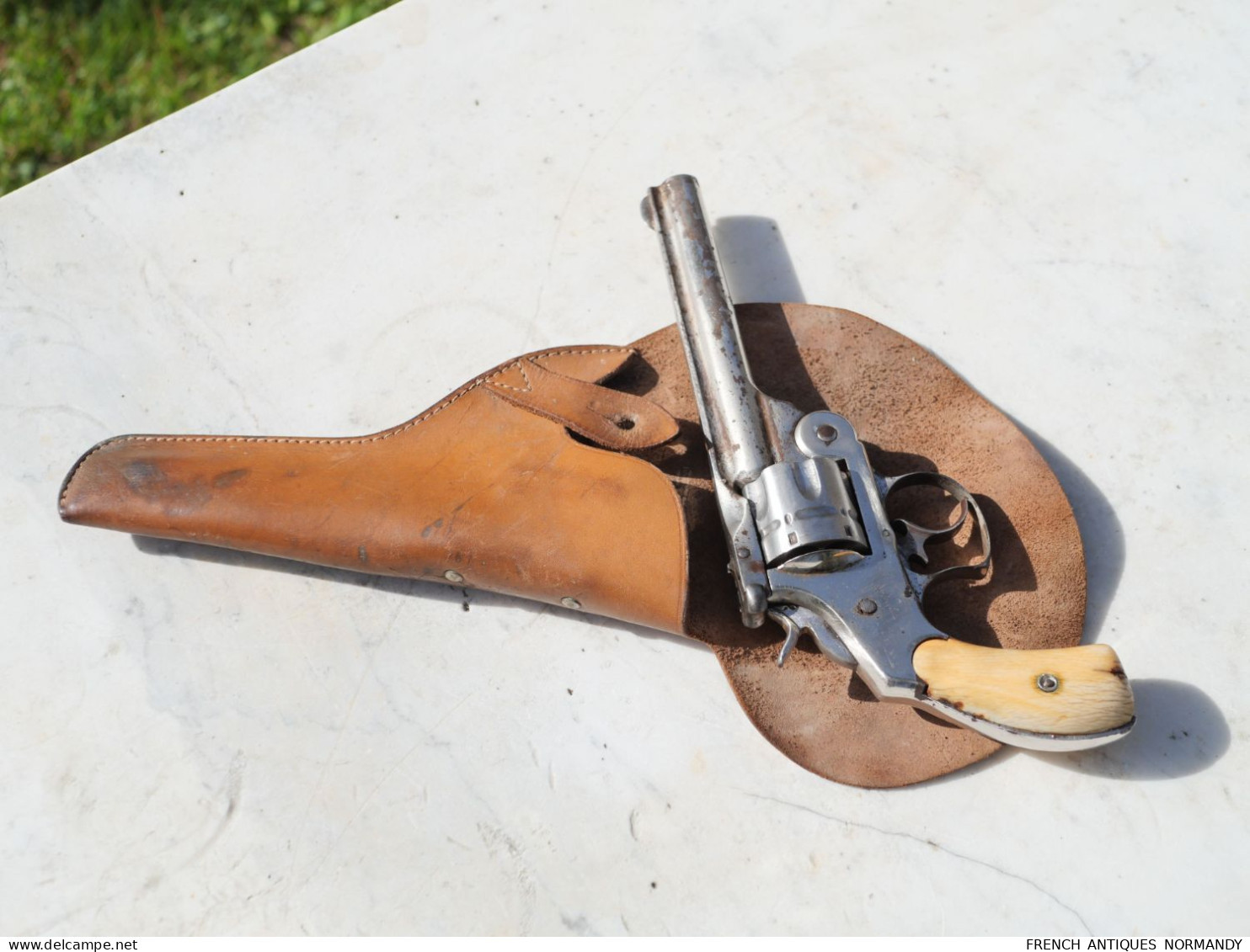 Rare étui revolver de Smith & Wesson en calibre 44 russian canon 6 pouces officier de cavalerie US