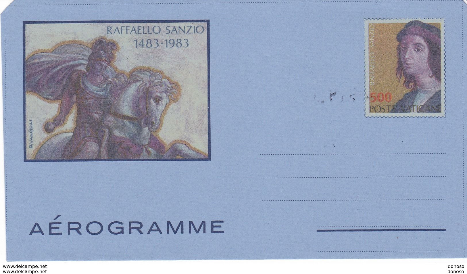 VATICAN 1983 RAPHAËL AEROGRAMME NEUF - Poste Aérienne