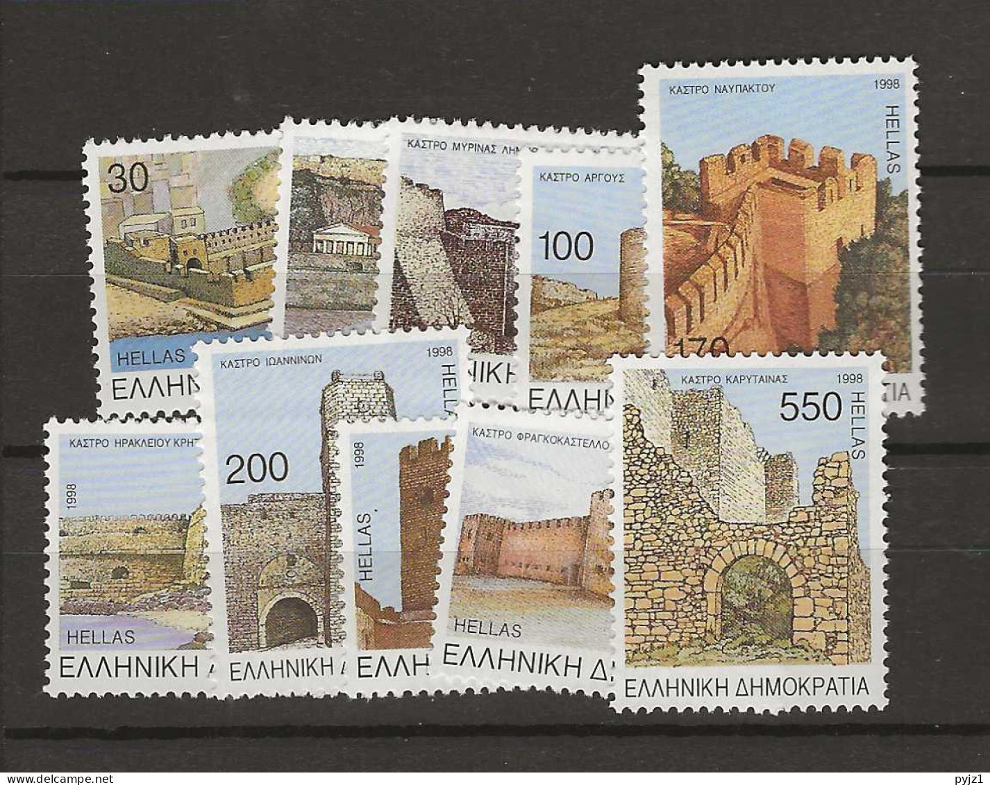 1998 MNH Greece Mi 181-90-A  Postfris** - Unused Stamps