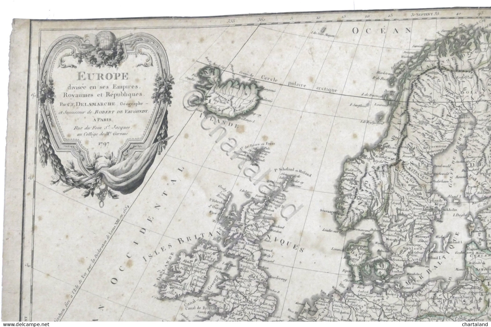 Carta Geografica - Europe Divisée En Ses Empires, Royaumes Et Républiques - 1797 - Other & Unclassified