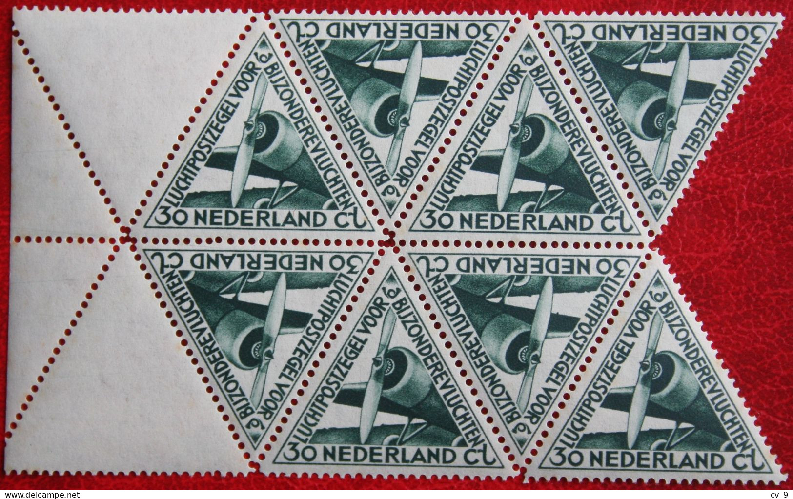 8x Block Airmail Stamp 30 Ct "bijzondere Vluchten" NVPH LP10 10 (Mi 267) 1933 POSTFRIS / MNH ** NEDERLAND / NIEDERLANDE - Posta Aerea