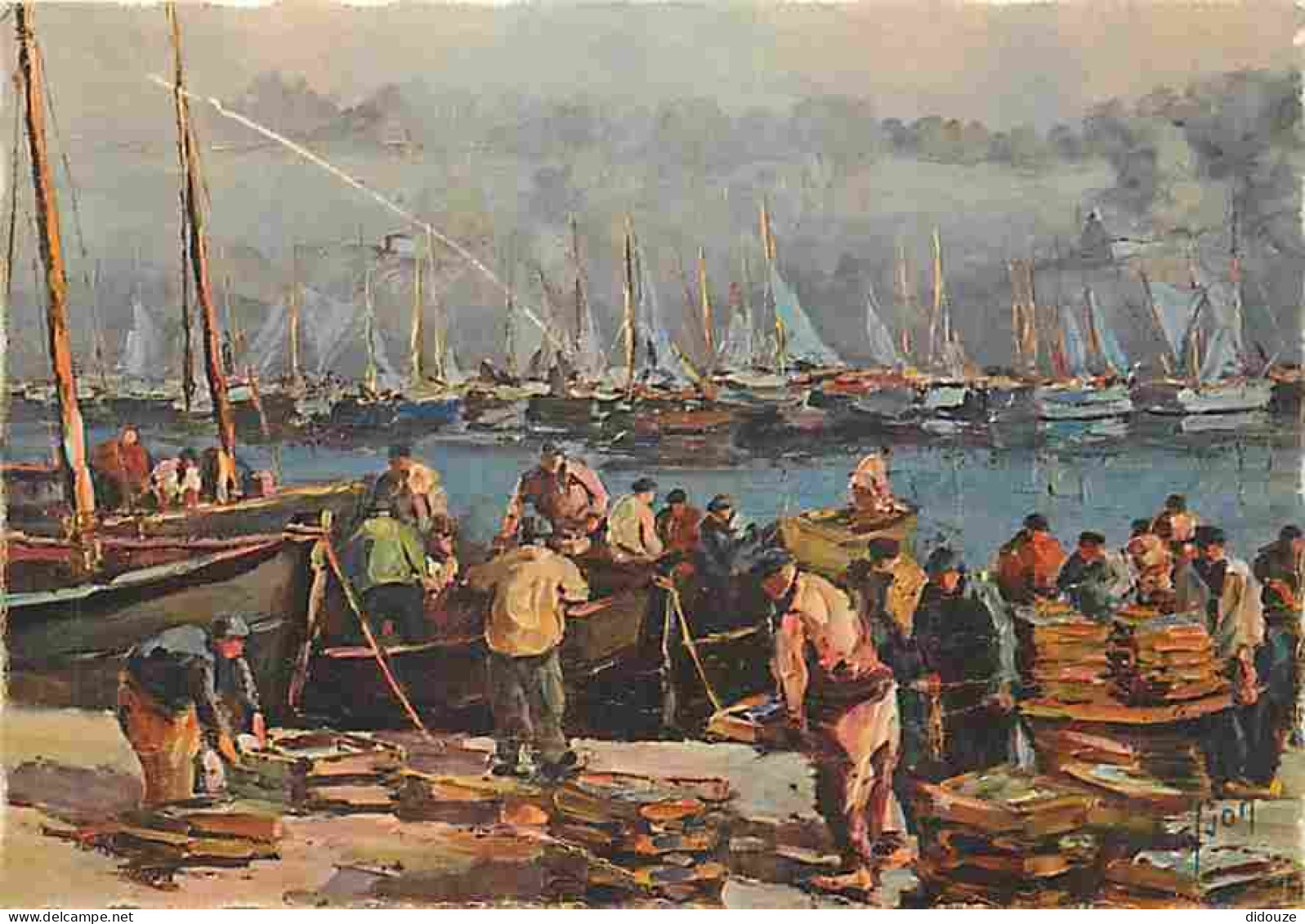 Art - Peinture - Douarnenez - Les Filets Bleus - Etat Pli Visible - CPM - Voir Scans Recto-Verso - Schilderijen