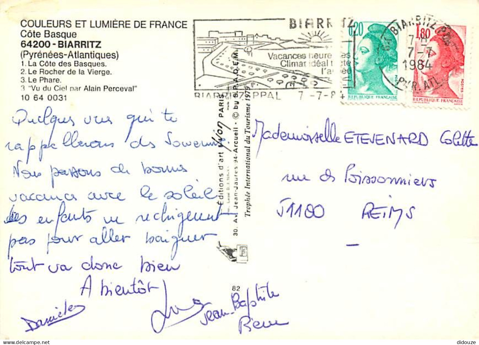 64 - Biarritz - Multivues - Flamme Postale De Biarritz - CPM - Voir Scans Recto-Verso - Biarritz