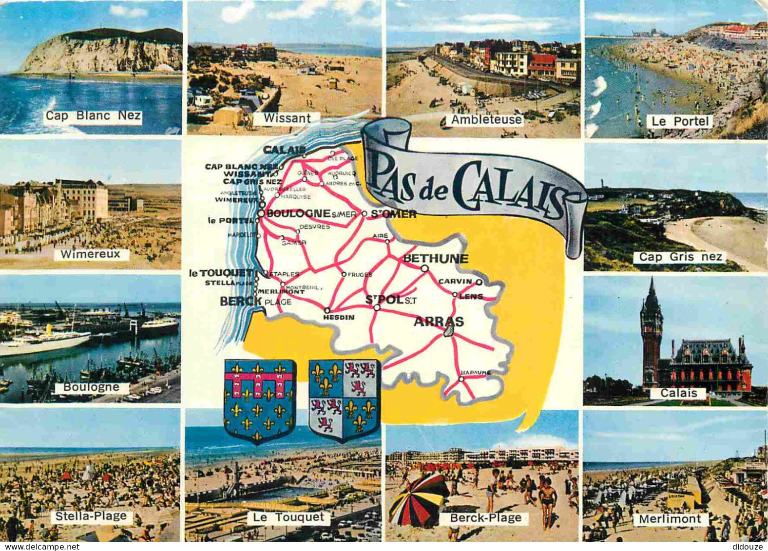 62 - Pas De Calais - Multivues - Carte Géographique - CPM - Voir Scans Recto-Verso - Other & Unclassified